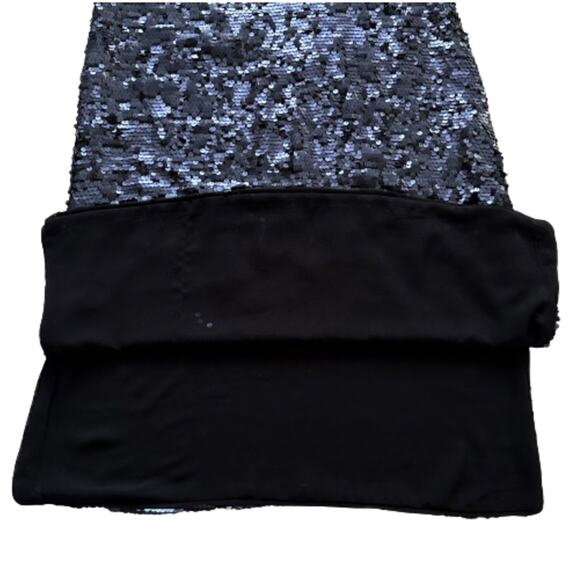 K/Lab Dress Navy Blue Sequins V-Neck Sleeveless Party Midi Dress Size Small - Picture 9 of 12